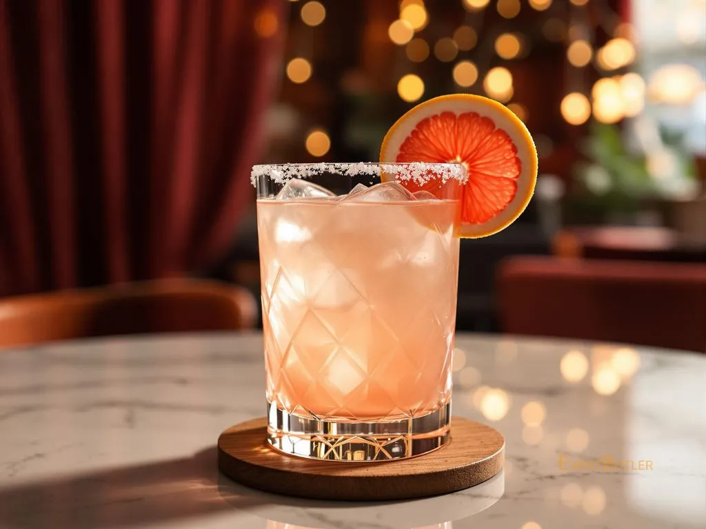 Cocktail rafraîchissant à base de tequila, jus de pamplemousse, jus de citron vert et eau gazeuse. Parfait pour les journées ensoleillées.