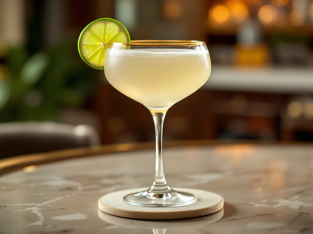 A simple, balanced cocktail made with rum, lime and sugar, a true tropical icon.