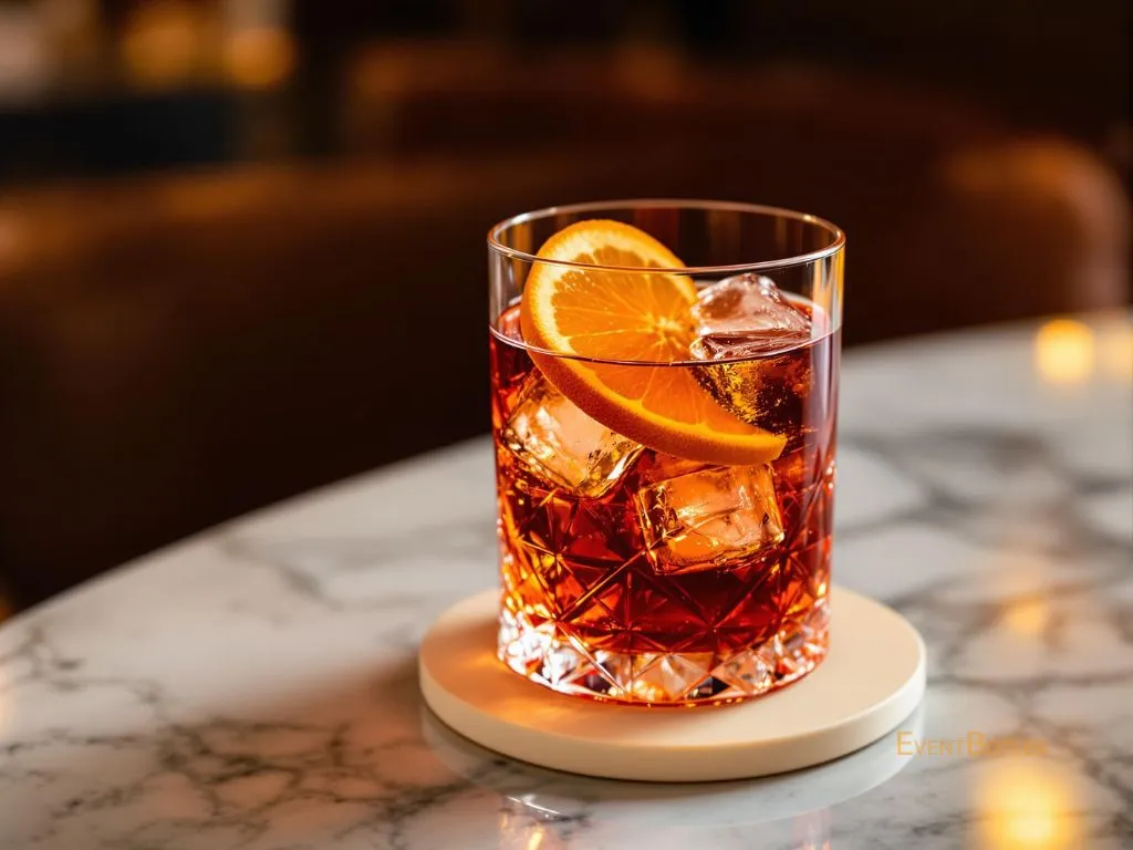 Un cocktail italien intense et équilibré, combinant gin, vermouth rouge et Campari, pour les amateurs de caractère.